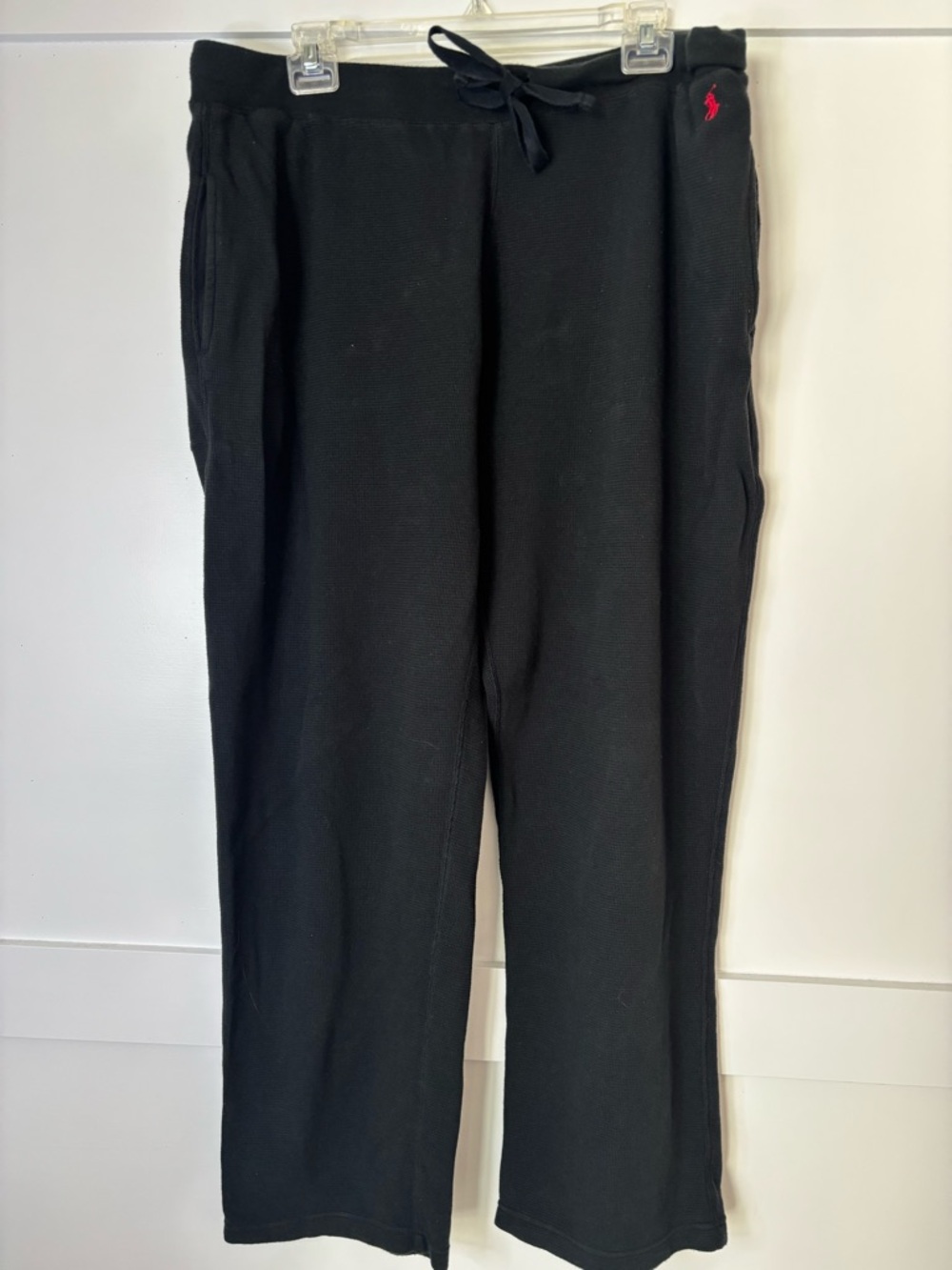 Polo by Ralph Lauren Black Sleepwear with Red Pony Accent size large